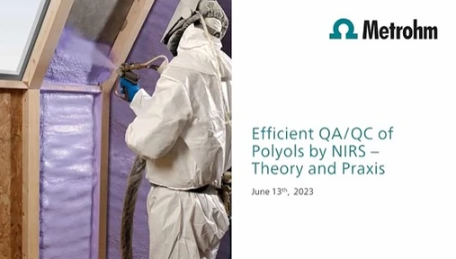 Efficient QA/QC of polyols by NIRS – Theory and praxis