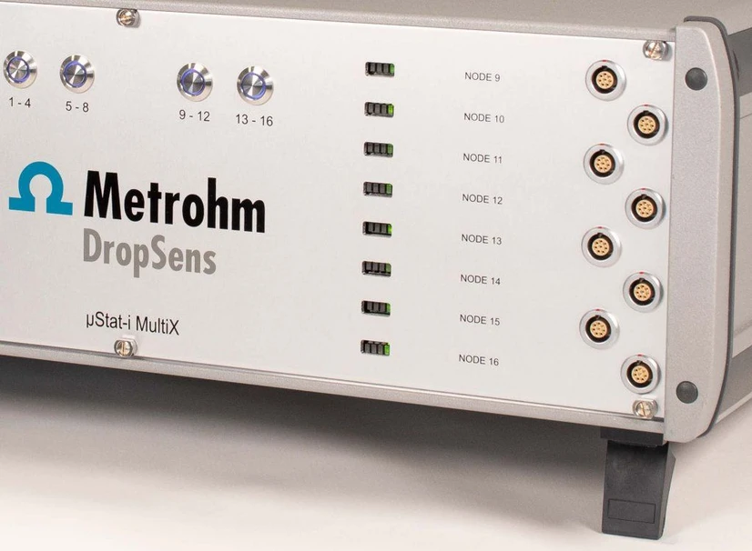 Metrohm: Vícekanálový bipotenciostat, galvanostat a analyzátor impedance s technologií MultiplEIS® (dvoukanálová měření elektrochemické impedanční spektroskopie).