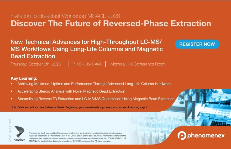 Phenomenex MSACL Industry Breakfast Workshop 2026