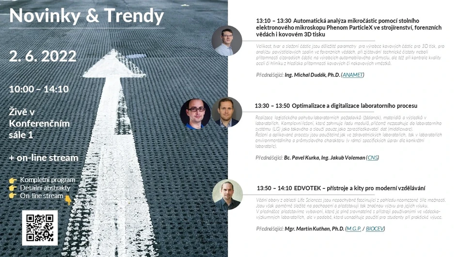 Program: Série workshopů z oblasti nejen analytické chemie Laborexpo 2022
