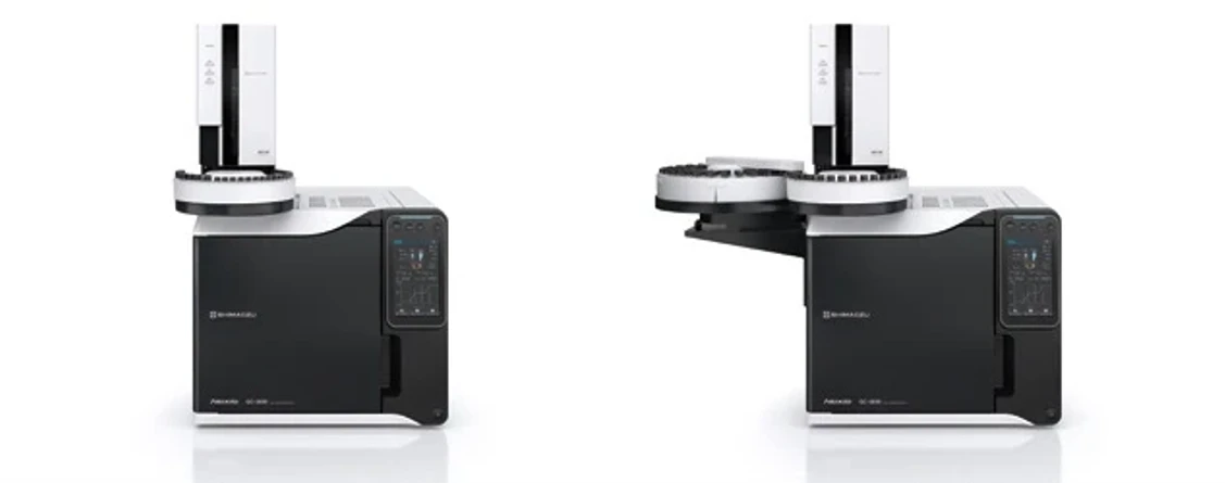 Shimadzu: Prostorově úsporný design konfigurace autosampleru Shimadzu AOC-30i a plynového chromatografu Shimadzu Nexis GC-2030