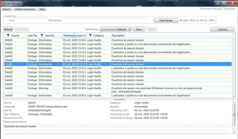 Thermo Scientific SolstiX XRD Software with Security Suite: This comprehensive activity tracking and logging assures you the ability to create detailed audit trails for your XRD instrument, and the data it generates.