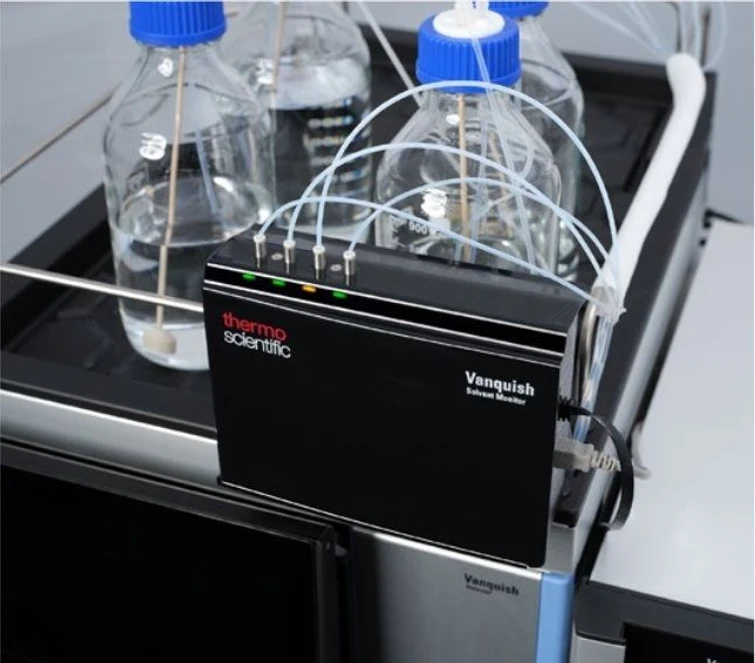 Thermo Scientific Vanquish Horizon UHPLC System: Vanquish Solvent Monitor manages your eluent and waste levels for highest confidence during analysis.