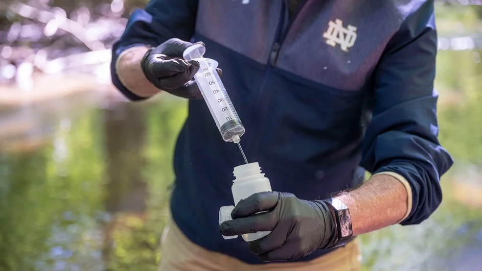 University of Notre Dame / Barbara Johnston: Professor Gary Lamberti’s lab is studying the “riverine PFAS cycle,” which starts with migrating salmon whose eggs are a preferred source of food for other fish and wildlife.
