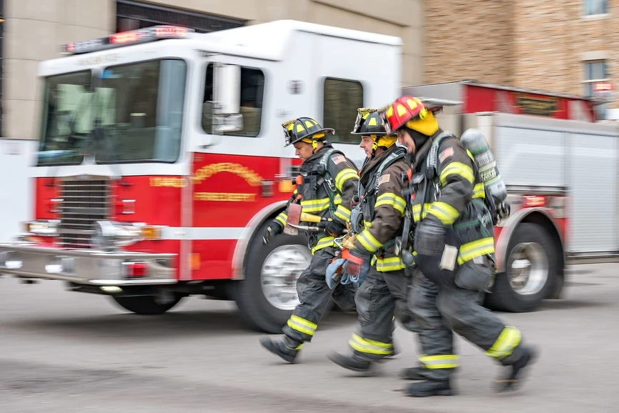 University of Notre Dame / Matt Cashore:  Firefighter’s PPE or “turnout gear” is comprised of three layers — a thermal layer, worn closest to the skin, covered by a moisture barrier designed for water resistance and the outer shell. Peaslee and his team found high concentrations of fluorine on the moisture barrier and outer shell.