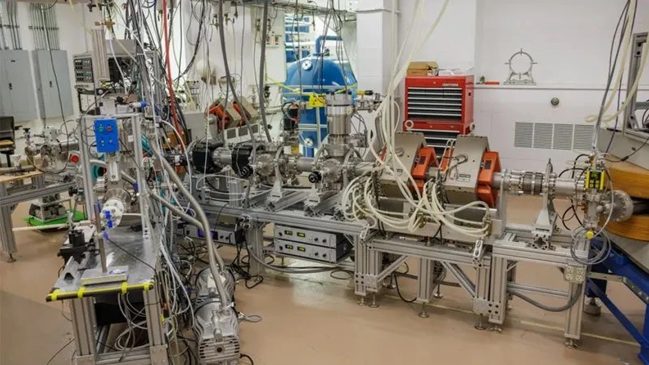 University of Notre Dame / Peter Ringenberg:Notre Dame’s St. Andre accelerator is used to perform particle-induced gamma-ray emission (PIGE) ion beam analysis which can detect, measure and determine the total fluorine content of various materials efficiently and cost-effectively.