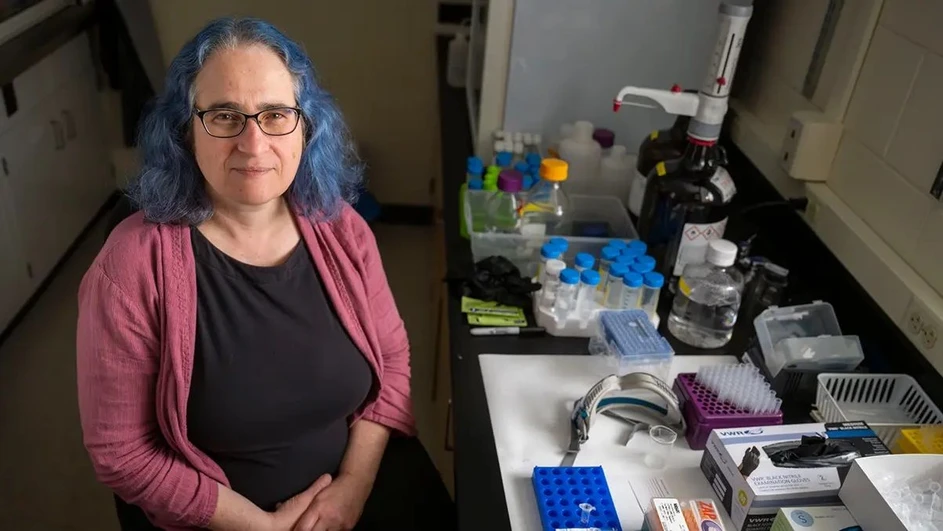 University of Notre Dame: Marya Lieberman in her lab inside Notre Dame's Stepan Hall of Chemistry.