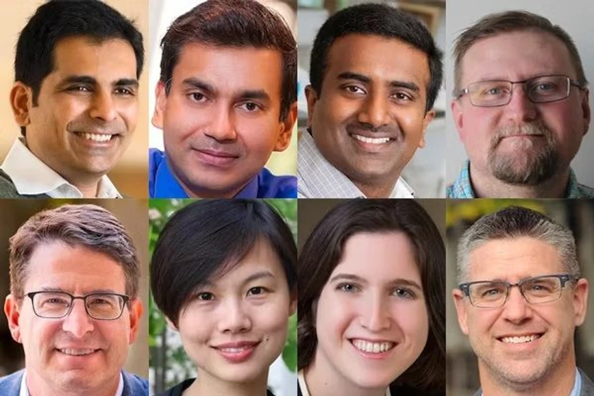 Washington University in St. Louis: Clockwise from top left: Raman, Chakrabartty, Singamaneni, Giordano, Steensma, Parker, Ling, Giammar.