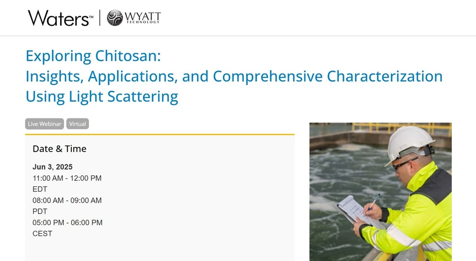 Waters Corporation: Exploring Chitosan: Insights, Applications, and Comprehensive Characterization Using Light Scattering