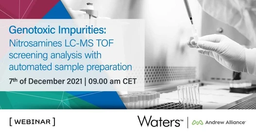 Genotoxic Impurities: Nitrosamines LC-MS TOF screening analysis with automated sample preparation