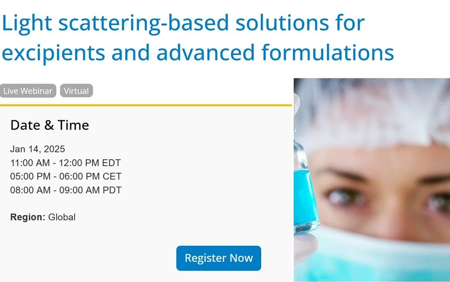 Waters Corporation: Light scattering-based solutions for excipients and advanced formulations