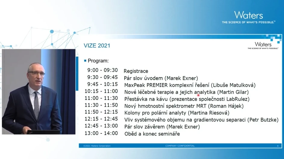 Waters Corporation: Waters seminář VIZE 2021 (Zpátky do minulosti a pozvánka na VIZE 2022)