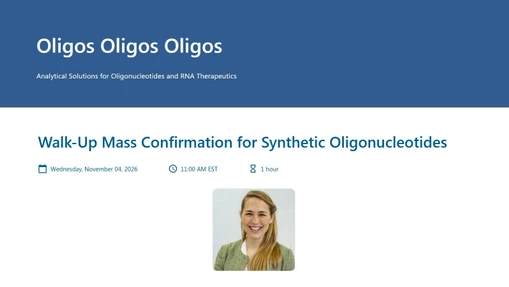 Walk-Up Mass Confirmation for Synthetic Oligonucleotides