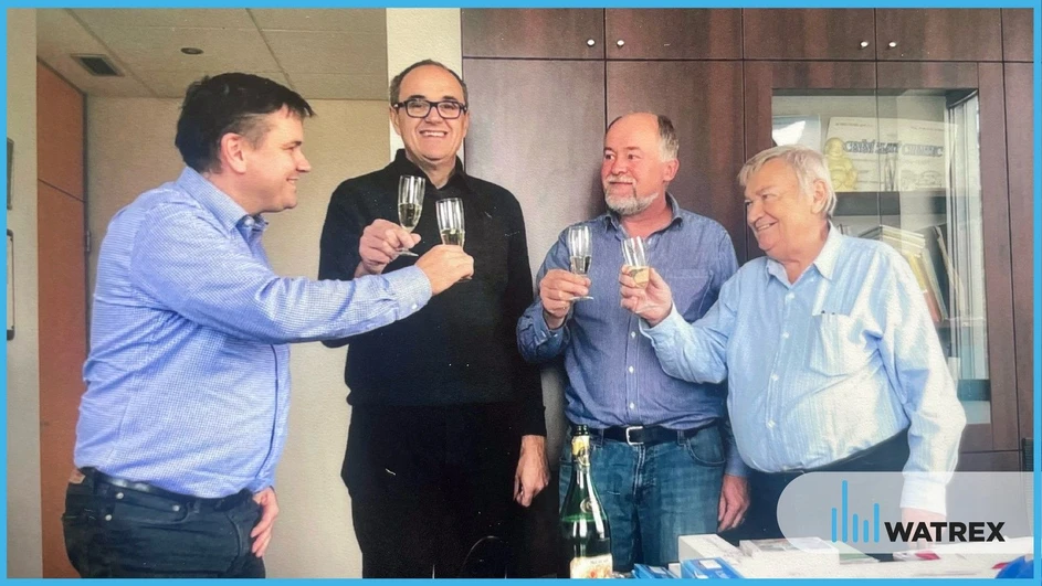 Watrex: Fig. 10: From left: Marek Minárik, Michal Náhunek, Roman Kysilka, and Milan Minárik (2018).