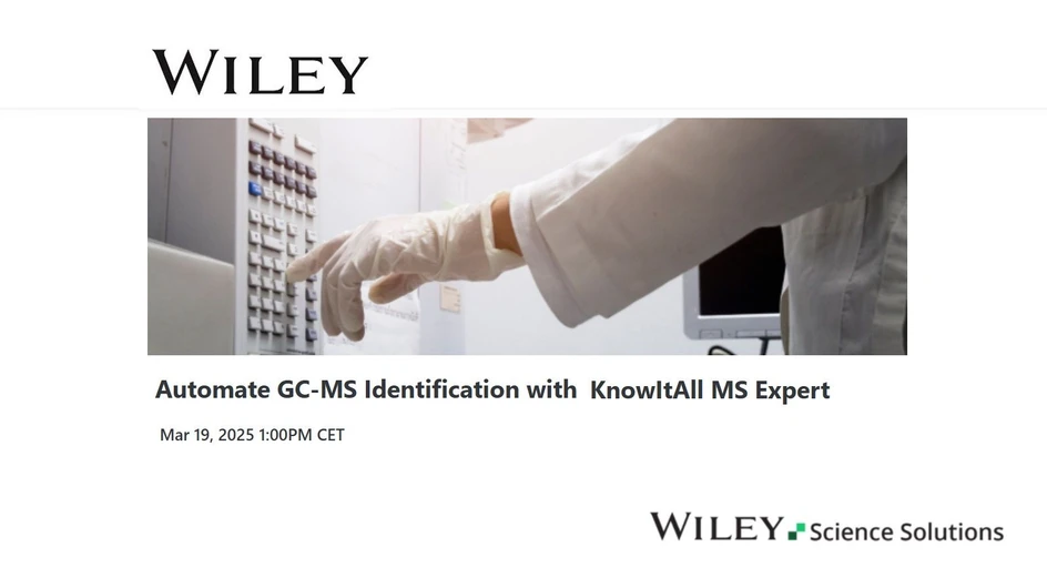 Wiley: Automate GC-MS Identification with KnowItAll MS Expert