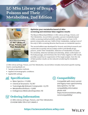 Wiley LC-MSⁿ knihovna drog, jedů a jejich metabolitů, 2. vydání