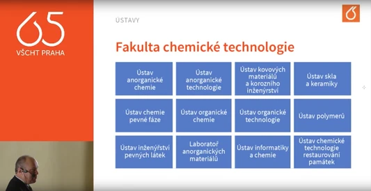 Karel Bouzek "O budoucnosti fakulty chemické technologie" Oslavy 65 let VŠCHT